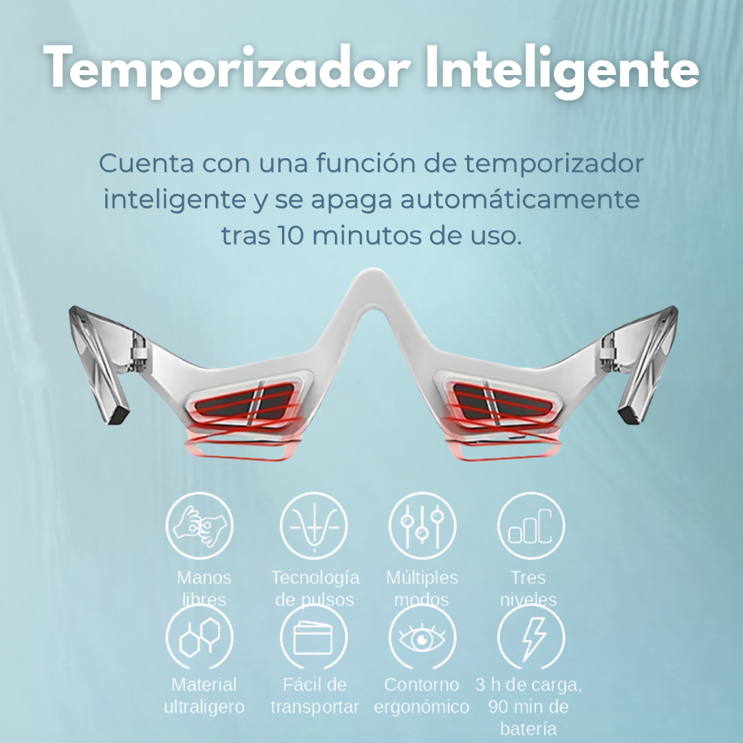 Masajeador ocular de microfrecuencia con luz roja