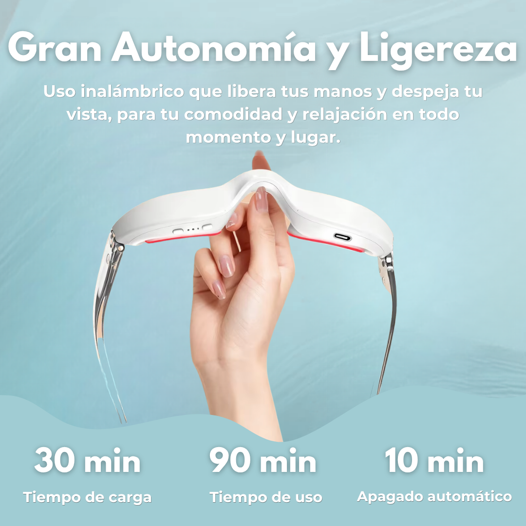 Masajeador ocular de microfrecuencia con luz roja